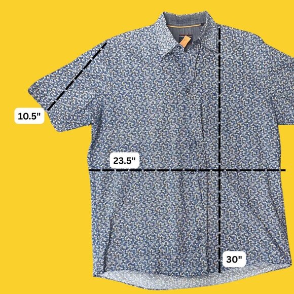Casa Moda 100% Cotton Blue Short Sleeve Button-Up – Casual Fit (Approx. XL) - Picture 3 of 5